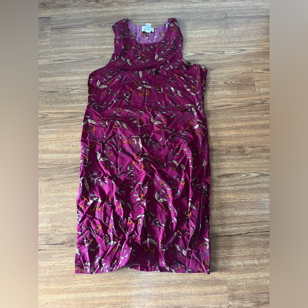 Ty Burgundy Floral Midi Dress